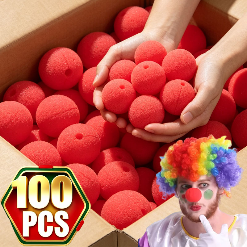 Cosplay Prop Foam - Красный нос клоуна, цирковой нос клоуна,