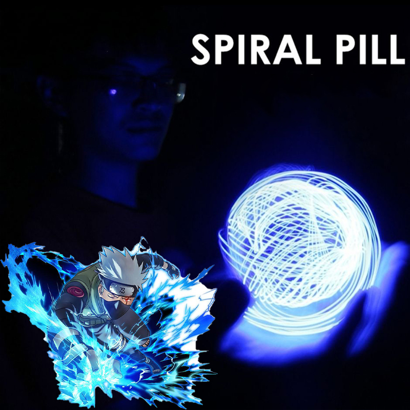Cosplay Fireball Prop - Косплей-игрушка Узумаки Наруто: вращающийся шар-спираль, светящийся